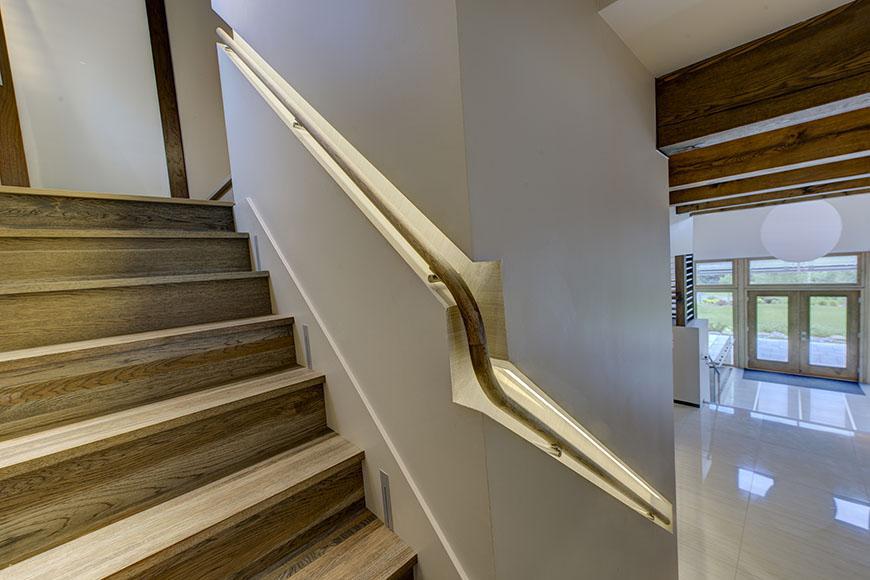 Composantes d'escalier en Hickory | Huilé gris argenté | Personnalisé